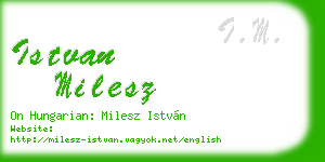 istvan milesz business card